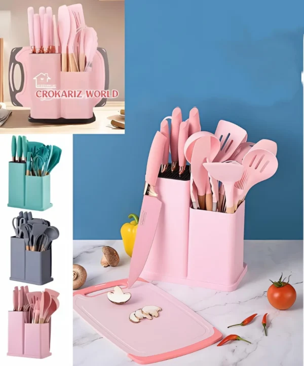 19pcs SILICON KITCHEN UTENSIL