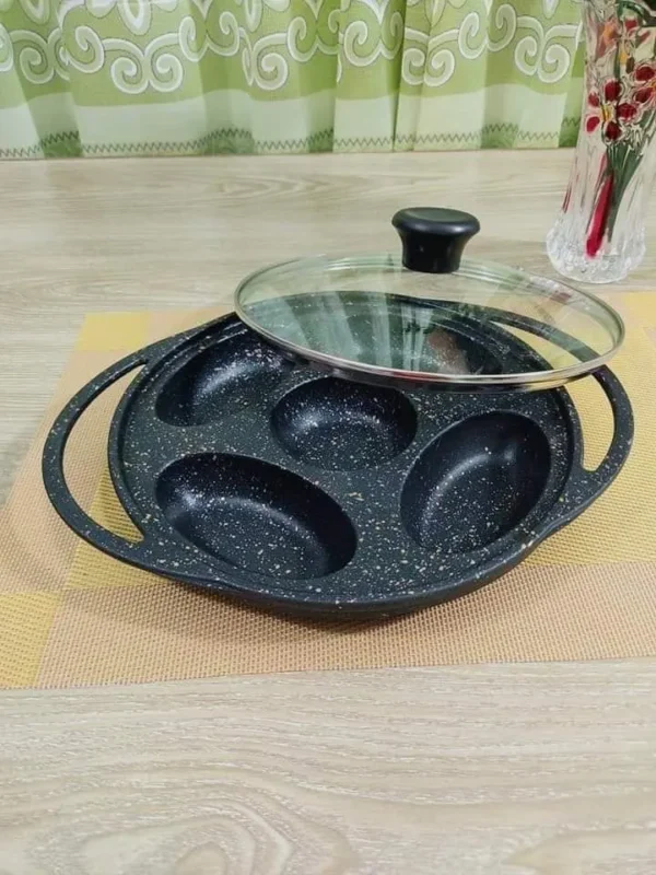 NON-STICK MARBLE COATED PITHAPAN WITH LID