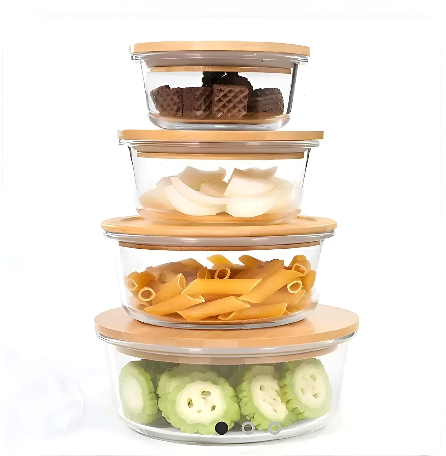 WhatsApp-Image-2026-03-19-at-11.57.37-PM.jpeg Round shape Glass Container with wooden Lid - Image 1